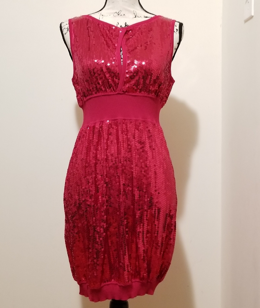 Bebe  BEBE sequined dress red nwt